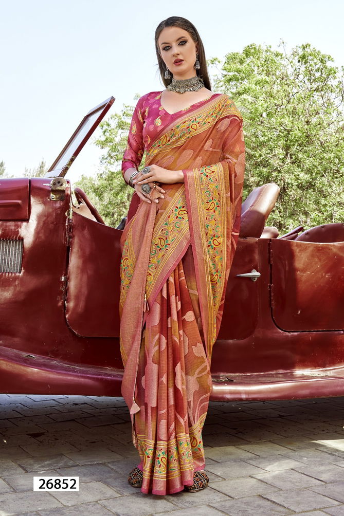 Harshika By Vallabhi Brasso Printed Sarees Wholesale Shop In Surat